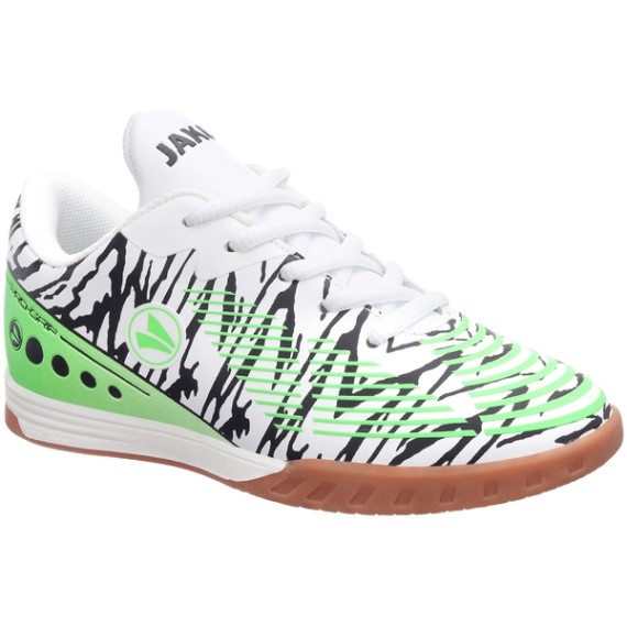 JAKO Fußballschuh Animal Indoor WHITE/NEON GREEN